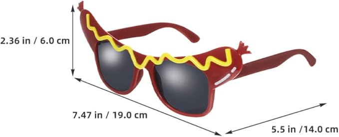 6Pcs Hot Dog Glasses, Dance Party Hot Dog Headband Adult, Funny Sunglasses Costume Decorations for Summer Luau Party Decorations