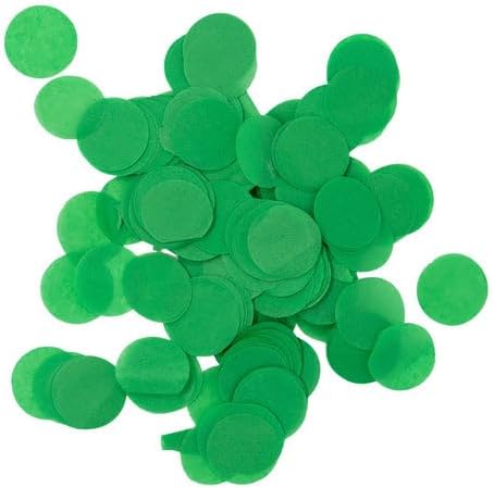 Ultimate Confetti, Dark Green Biodegradable Confetti Circles - Flame-Resistant and Slow-Falling Round Tissue Paper Confetti for Cannon and Launcher use – Best for Celebrations - 1 lb, 16 oz