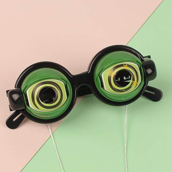 4PCS Moving Eyeball Sunglasses – Funny Wiggly Eye Glasses for Adults, Parties, Halloween & Photo Booth Props