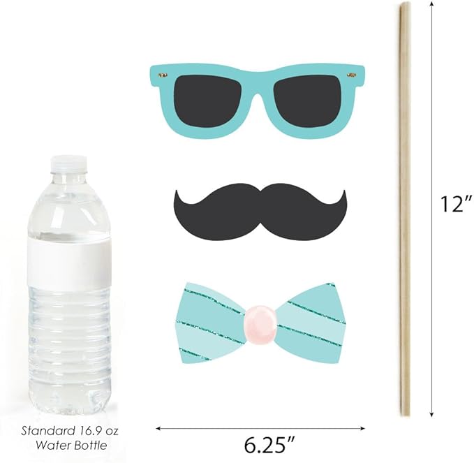 Big Dot of Happiness Let's Be Mermaids - Baby Shower or Birthday Party Photo Booth Props Kit - 20 Count