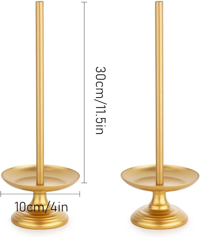 Donut Stand Metal 2 Pack,Display Tower for Dessert Table, Doughnut Holder for Birthday, Wedding, Baby Shower, Bridal Showers,Christmas, Party Supplies (Gold)