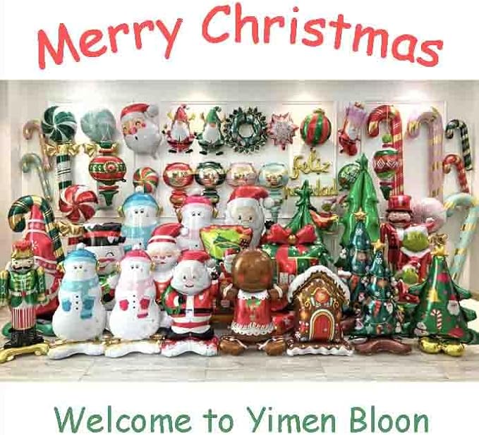 Christmas Ballooons Set Lollipop Windmill Balloons Mylar Red Green Candy Swirl Balloons Kits for Christmas-Themed Party Birthday Party Supplies Decorations 16 PCS
