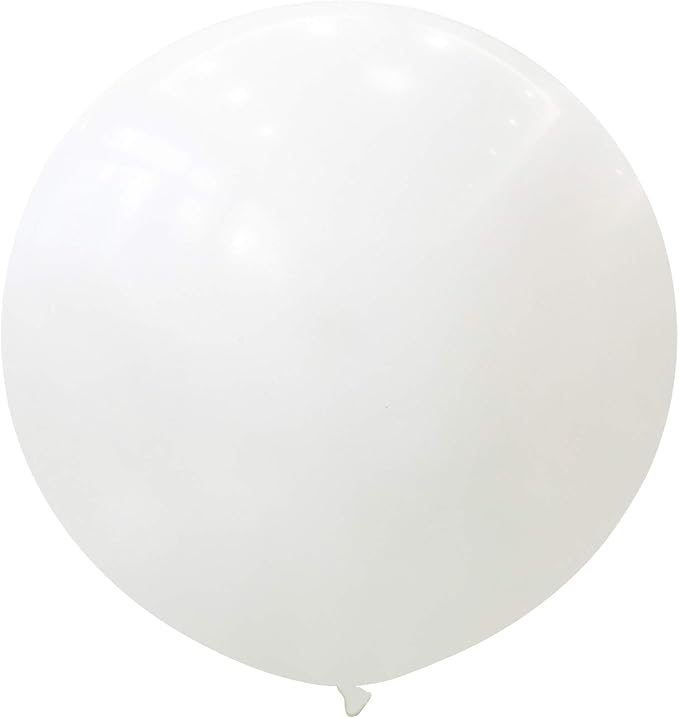 36 Inch Giant Latex Balloons, Standard White Round Balloons for Birthdays Weddings Receptions Festival Party Decoration, Pack of 10 Pcs