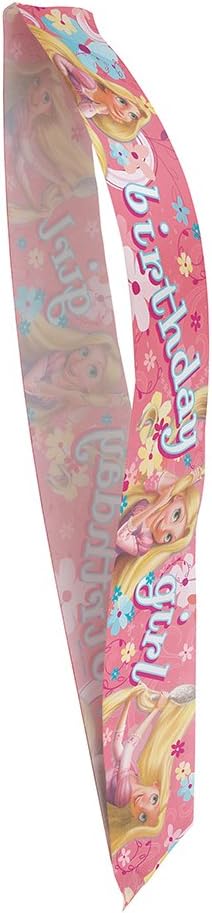 Unique Satin Disney Tangled Birthday Sash | Pink | 1 Pc
