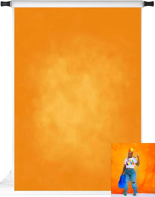 Kate Orange Photography Backdrops Abstract Photo Backdrop Poratrait Background for Photoshoot, 5x7ft