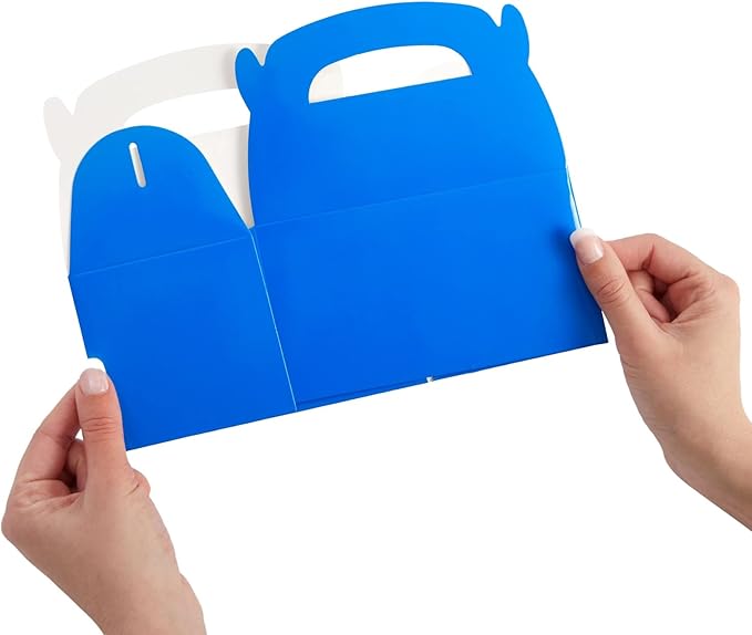 BLUE PANDA Party Favor Boxes - 6.2 x 3.5 x 3.6 In, 24-Pack, Rainbow Gable Style - Easy Assembly Candy & Treat Boxes for Small Gifts