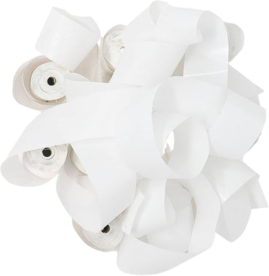 Ultimate Confetti - White Tissue Paper Confetti Streamers - 20 Rolls (1" x 30')