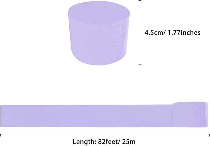 8 Rolls in 4 Colors Gradient Purple Party Crepe Paper Streamer, 8 Pieces 82 feet Streamets Party Decorations Party Supplies for Mermaid Under the Sea Ocean Party Birthday Baby Shower Graduation