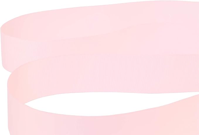 Ribbonitlux 1.5" Wide Solid Grosgrain Ribbon 25 Yards (117-Light Pink）, Set for Gift Wrapping, Party Decor, Sewing Applications, Wedding and Craft