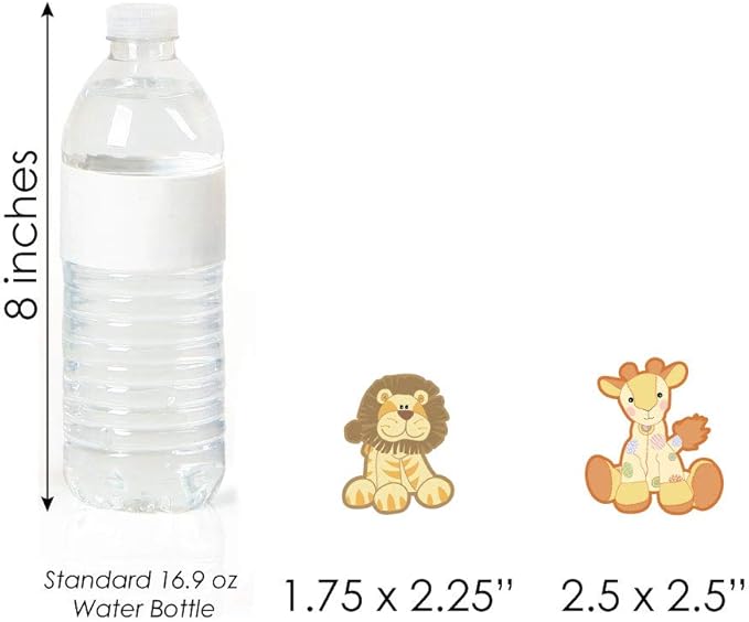 Big Dot of Happiness Noah's Ark - Dessert Cupcake Toppers - Baby Shower Clear Treat Picks - Set of 24