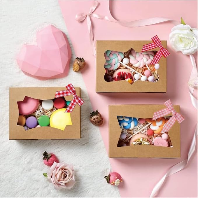 Meseey 100 Pcs 1.5 Inches Premade Gingham Craft Bows Self Adhesive Red/Pink/Hotpink Plaid Ribbon Bows for Treat Bags Gift Wrapping Basket Wedding Baby Shower Brithday Party (Red/Pink/Hotpink Plaid)