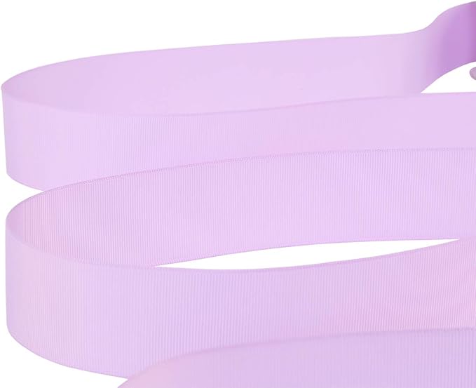 Ribbonitlux 1.5" Wide Solid Grosgrain Ribbon 25 Yards (430-Lavender）, Set for Gift Wrapping, Party Decor, Sewing Applications, Wedding and Craft