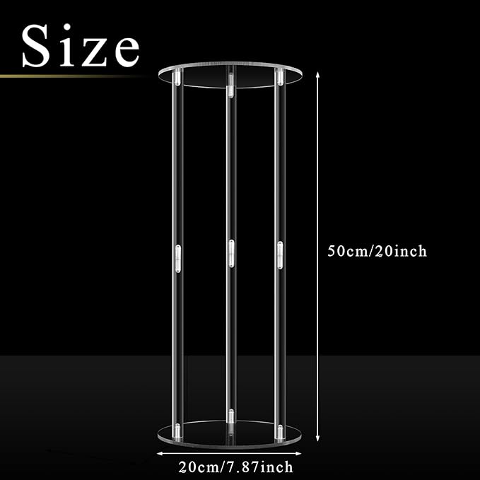 Teenyyou 6 Pcs 20 Inch Tall Acrylic Vase Wedding Centerpieces Clear Flower Stand Acrylic Centerpiece Stand Floral Vase Elegant Display Holder for Wedding Birthday Party Table Decorations
