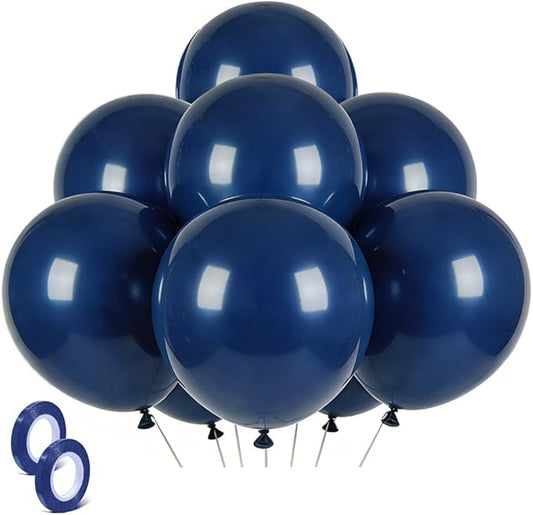Navy Blue Balloons Latex Party Dark Blue 30 Pack 18 inch Round Navy Balloons for Wedding Graduation Birthday Party Backdrop Decorations