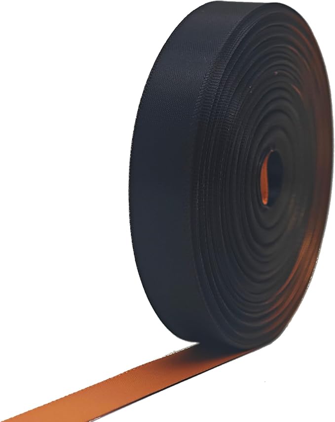 Black and Gold Satin Ribbon, 5/8 Inch x 30 Yards Double Faced Two-Tone Thin Ribbon for Elegant Gift Wrapping, Wedding Decor, Luxury Packaging, Bows, Crafts & Party Decorations