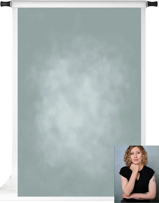 Kate Dark Cyan Photography Backdrops Abstract Photo Backdrop Poratrait Background for Photoshoot, 6.5x10ft