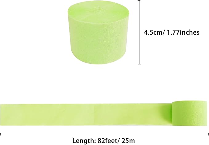 8 Rolls in 4 Colors Gradient Mint Green Party Crepe Paper Streamer, 8 Pieces 82 feet Streamets Party Decorations Supplies for Christmas St Patrick's Day Birthday Baby Shower Graduation Bridal Shower