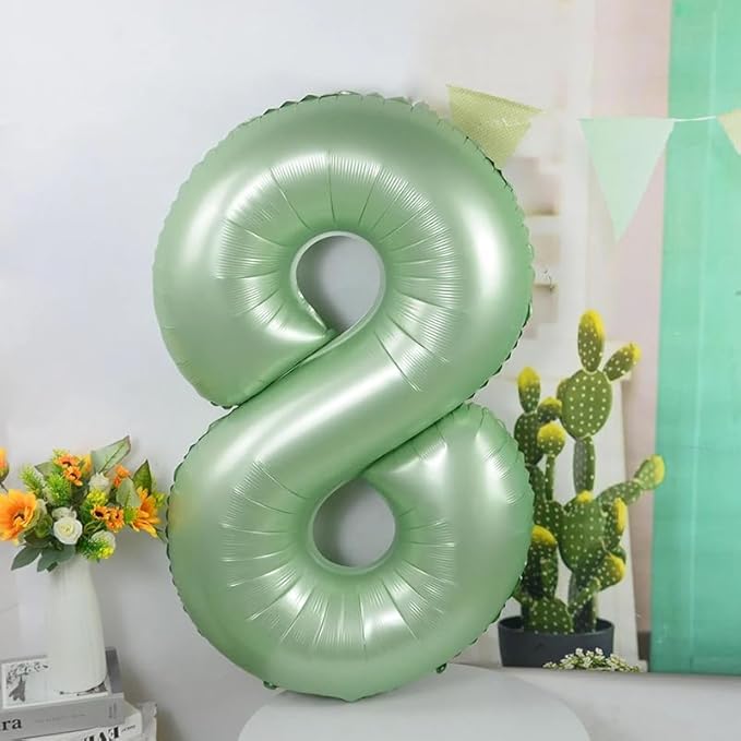 40 Inch Large Numbers Balloon, 4 Olive Green Ballon for 4th 14 40 44 Birthday Party, Balloon 4 Number for Graduations Wedding Supplies