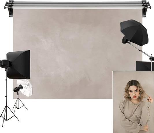 Kate 7x5ft/2.2m(W) x1.5m(H) Khaki Backdrops Retro Solid Nude Background Photography Props Studio Digital Printed Backdrop