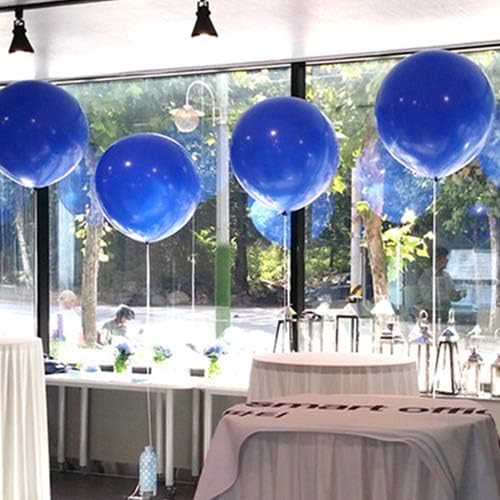 36 Inch Giant Latex Balloons, Standard Blue Round Balloons for Birthdays Weddings Receptions Festival Party Decoration, Pack of 5 Pcs