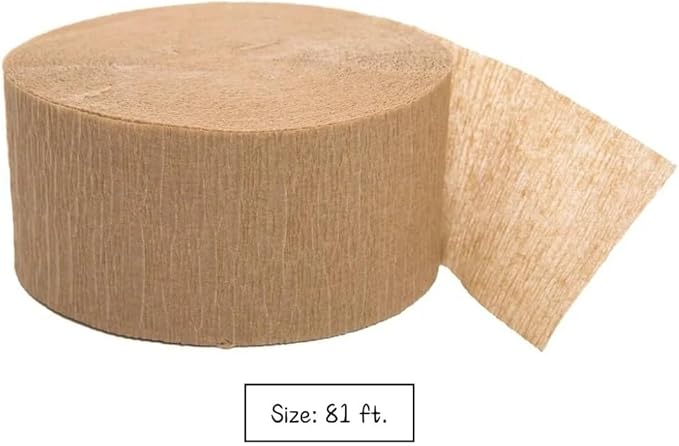 Gold Crepe Crepe Paper Roll Streamer - 81 ft (Pack Of 1) - Perfect For Parties, Decorations & Events