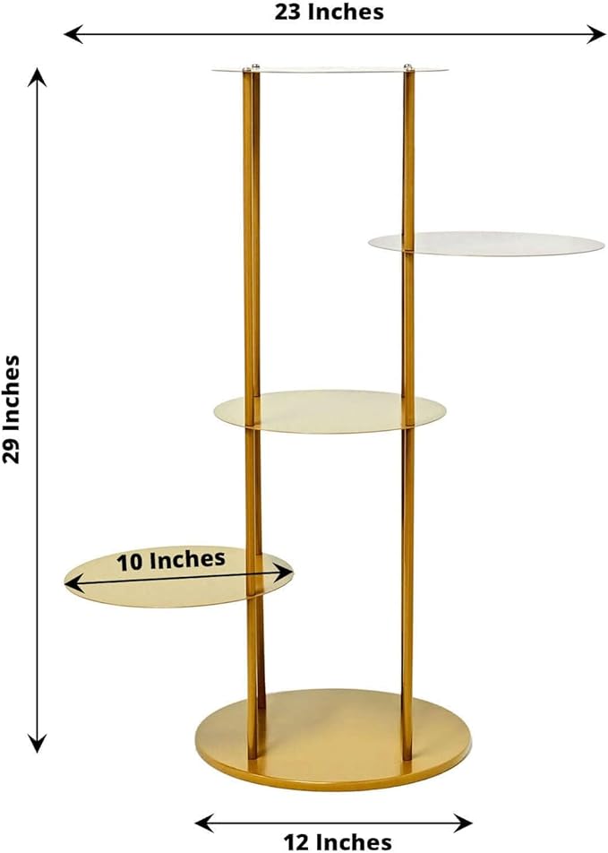 Efavormart 2 Sets of Large Metallic Gold Bird Cage Wedding Centerpiece Table Party Decor All Occasions - 9",13" Tall
