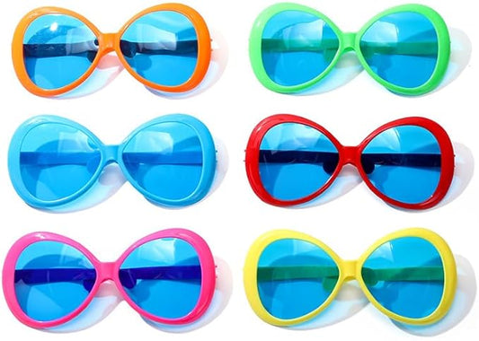 6pcs Giant Big Eyeglasses Large Huge Novelty Funny Sunglasses Eyewear Party Supplies For Adults Festival Holiday Party Favors Photo Booth Props