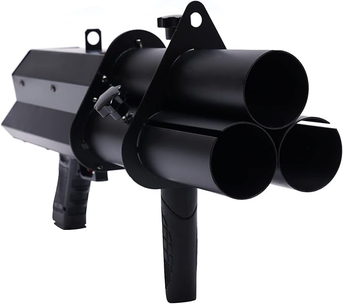 Electric Confetti Cannon Launcher Handheld Confetti Machine, 3 Head Portable Confetti Blower Gun Rechargeable Confetti Shooter with 3500mAh Built-in Battery for 2.2in Confetti E-Cartridge