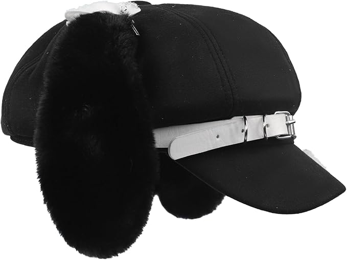 JIAHG Sweet Puppy Ears Beret Hat Cute Bunny Animal Ear Lolita Cabbie Cap Adjustable French Painter Y2K Fashion Beanie Cap