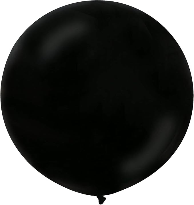 36 Inch Giant Latex Balloons, Standard Black Round Balloons for Birthdays Weddings Receptions Festival Party Decoration, Pack of 5 Pcs