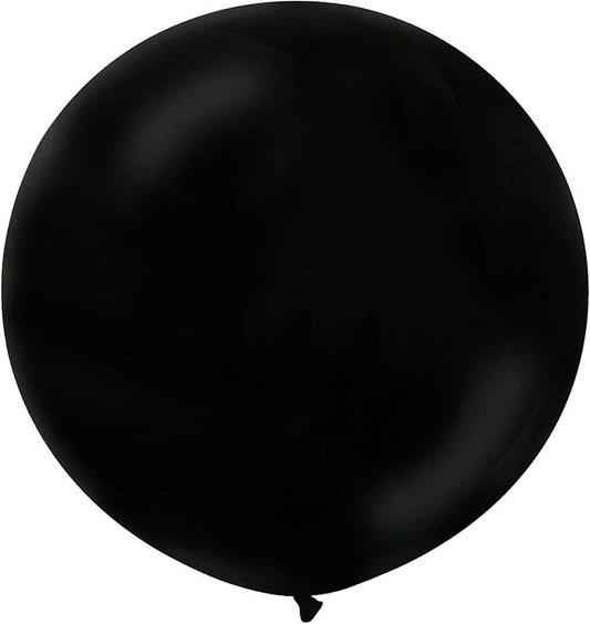 36 Inch Giant Latex Balloons, Standard Black Round Balloons for Birthdays Weddings Receptions Festival Party Decoration, Pack of 5 Pcs