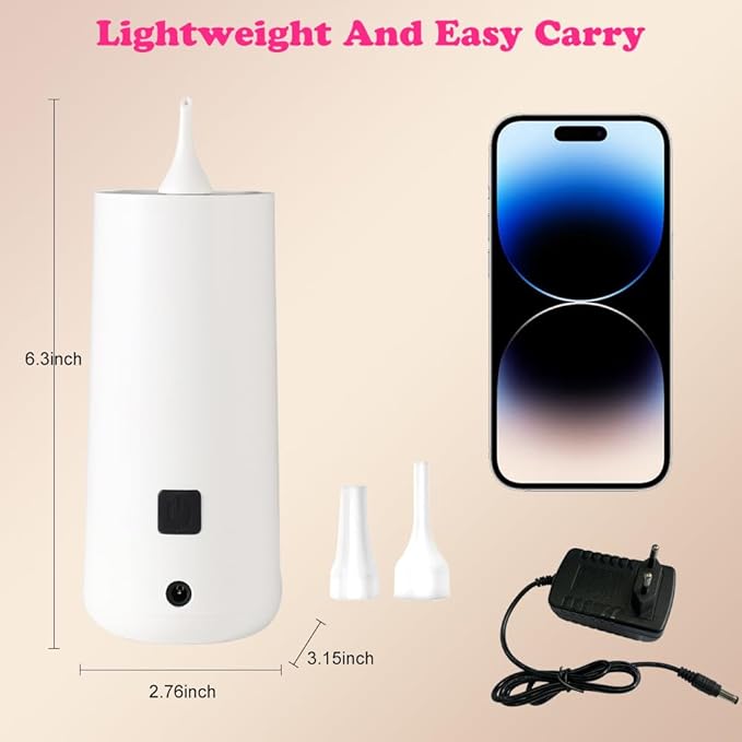 Balloon Pump Electric Air Pump for Balloons Portable Balloon Inflators Blower Machine for Birthday Party Balloon Decorations for Long Animal Twisty Curly Balloon, Foil Balloons(12V 18W)