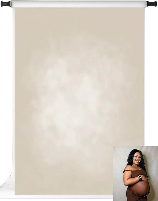 Kate Beige Photo Backdrops Photography Backdrops Beige Background for Portrait Photoshoot,5x7ft