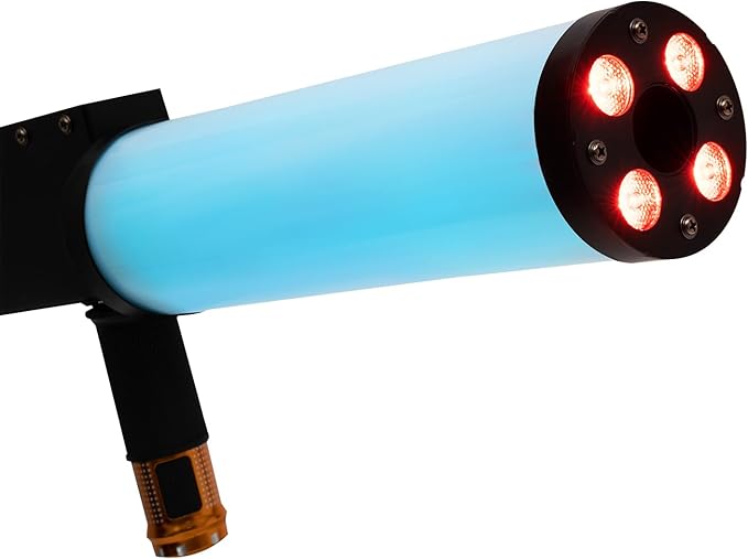 CO2 Cannon Gun DJ LED RGB Mixed CO2 Fog Gun Color-Changing Handheld Cryo Jet CO2 Machine with 10ft Gas Hose for Stage Effect, Concert, Party, Nightclub, Wedding, Theater