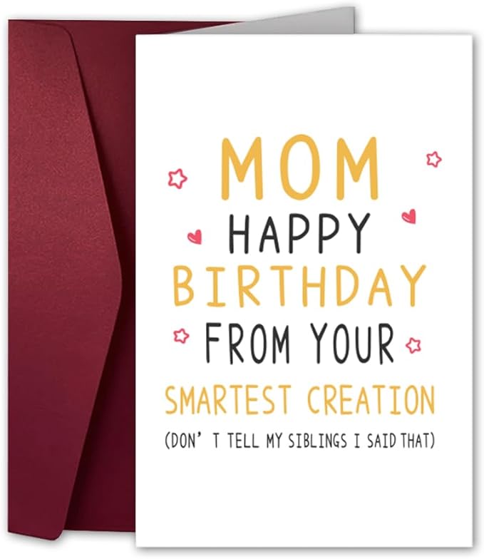 Powbrace 13" Pink Happy Birthday Gift Bag with Tissue Paper and Greeting Card for Party,Happy Birthday Gift Bag for Women Mother, Gift Bags Medium size(1 PCS Pink, Attach Mom Cards)