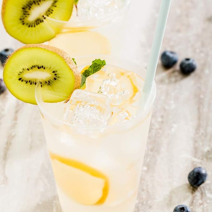 7.8 Inch Paper Straws For Drinking, 25 Sturdy Eco-Friendly Paper Straws - Premium Solid Design, Light Mint Paper DurablePaper Straws, Vibrant Colors, For Cold Drinks - Restaurantware