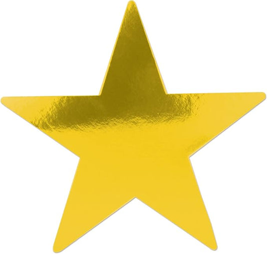 Jumbo Foil Star Cutout (gold) Party Accessory (1 count)