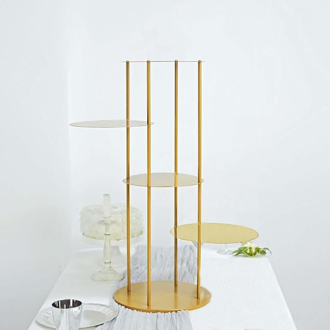 Efavormart 2 Sets of Large Metallic Gold Bird Cage Wedding Centerpiece Table Party Decor All Occasions - 9",13" Tall