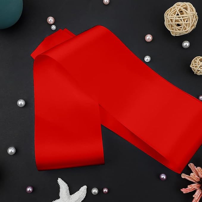 MDOZQ 60 Pcs Satin Sash Party Favors - Red Sash for Bridal Showers, Weddings, Birthdays, Graduations, Beauty Pageants, Hen Parties, Homecomings - DIY Make Your Own
