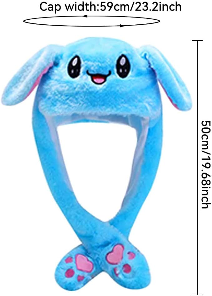 umbresen Bunny Hat Ear Moving Jumping Rabbit Hat Funny Plush Cap for Kids