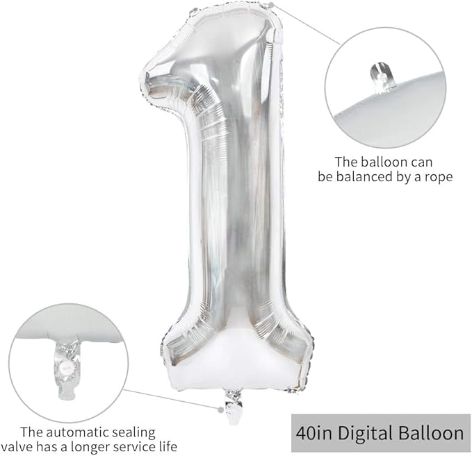 TONIFUL 40 Inch Large Silver Number 16 Balloons Giant Digital 16 or 61 Helium Foil Mylar Big Number Balloons for 2026 Graduation New Year Eve 16th or 61st Birthday Party 16th or 61st Anniversary