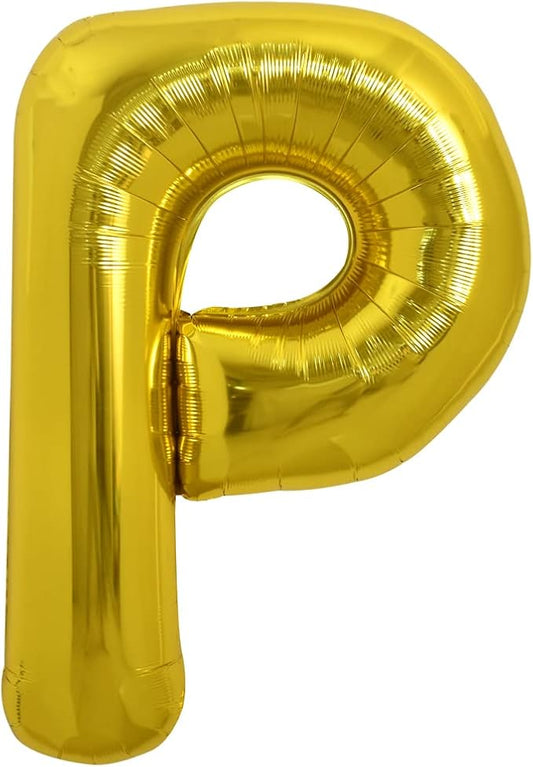 TONIFUL 40 Inch Large Gold Letter P Balloons Helium Balloons,Foil Mylar Big Balloons for 2026 New Year Eve Graduation Wedding Baby Shower Birthday Party Anniversary Supplies Decorations