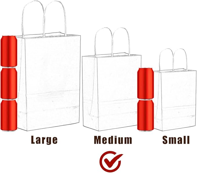qiqee Purplish Red Gift Bag with Handles Bulk 24Pcs Paper Bags -10.6"x8.3"x4.3"Party Favor Bags - Solid Color