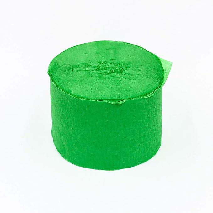 8 Rolls Green Crepe Paper Streamers, Wedding Birthday Baby Shower Christmas Party Decoration, St Patrict's Day Rainbow DIY Supplies, Living Room Bedroom Decor