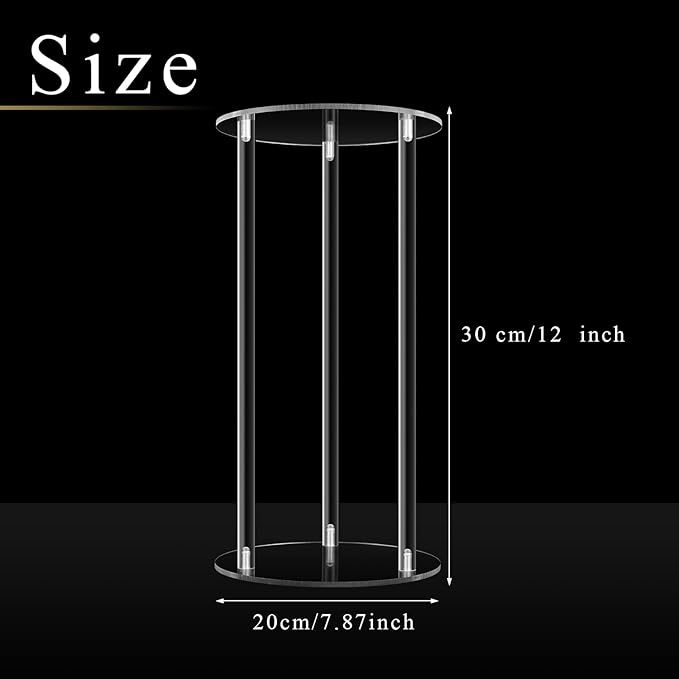 Teenyyou 6 Pcs 12 Inch Tall Acrylic Vase Wedding Centerpieces Clear Flower Stand Acrylic Centerpiece Stand Floral Vase Elegant Display Holder for Wedding Birthday Party Table Decorations