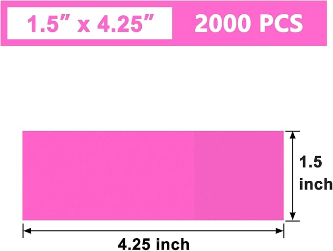 NATURALABEL 2000 PCS Paper Napkin Rings with Box, Self-Adhesive Napkin Bands, for Family Reunion, Birthday Party, Wedding, Celebration (Pink)