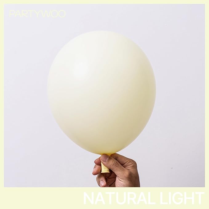 PartyWoo Pastel Yellow Balloons 152pcs Different Sizes of 18 12 10 5 Inch Light Pale Yellow Balloon Arch Kit Garland for Baby Shower Easter Little Cutie Bee Birthday Party Decorations Yellow-Q07