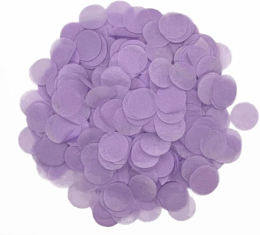 Ultimate Confetti, Lavender Purple Biodegradable Confetti Circles - Flame-Resistant and Slow-Falling Tissue Paper Confetti for Cannon and Launcher use – Best for Celebrations - 1 lb, 16 oz