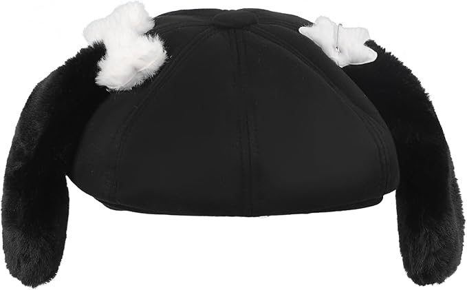 JIAHG Sweet Puppy Ears Beret Hat Cute Bunny Animal Ear Lolita Cabbie Cap Adjustable French Painter Y2K Fashion Beanie Cap
