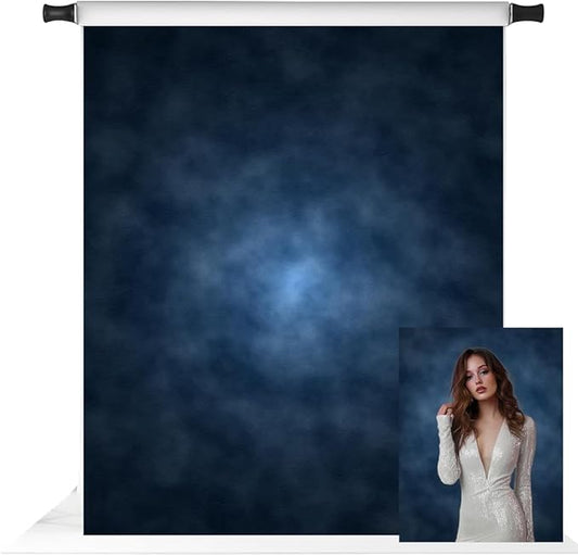 Kate 5x7ft Dark Blue Photography Backdrop Abstract Blue Abstract Headshot Textures Background Old Master Portrait Photo Fabric Studio Props